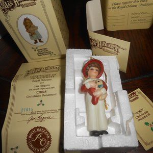 NEW Rare Vinatge Jan Hagara porcelain Chris Christmas Ornament Hand crafted Box
